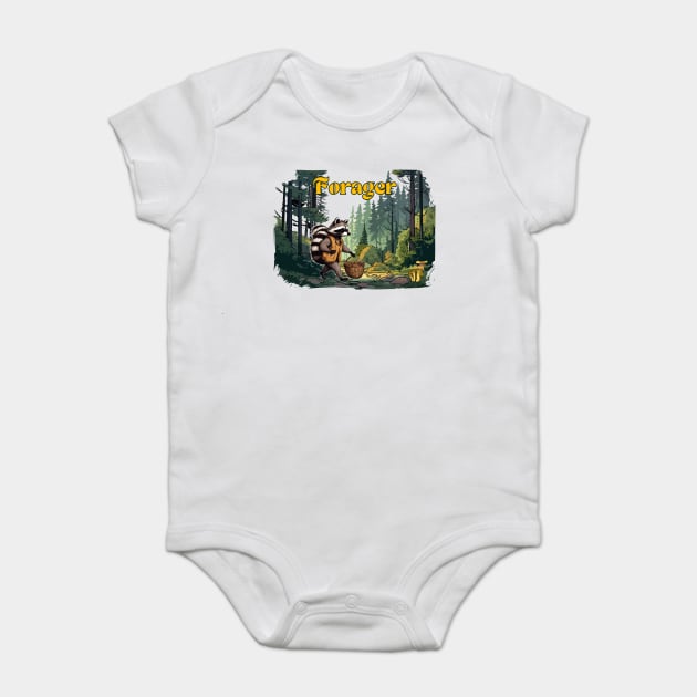 Raccoon Forager Baby Bodysuit by Four Season Foraging